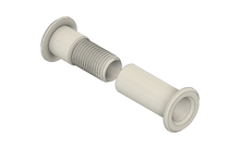 Load image into Gallery viewer, 1.20&quot; ID Extended White Wall Eye, Fits Wall Thickness from 5 1/4&quot; - 7 1/8&quot; thickness.