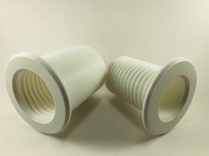 2" ID White Wall Eye Wall Port which fits a wall thickness of between 4 1/8"" - 6 5/8" Wall Thickness.